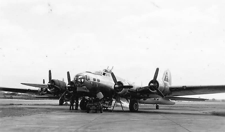 384th Bomb Group B-17G Flying Fortress Bomber Parked at Airfield