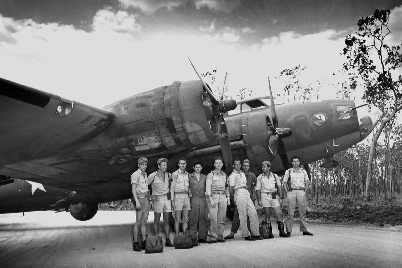 43rd Bomb Group B-17 crew at Mareeba Australia in November 1942
