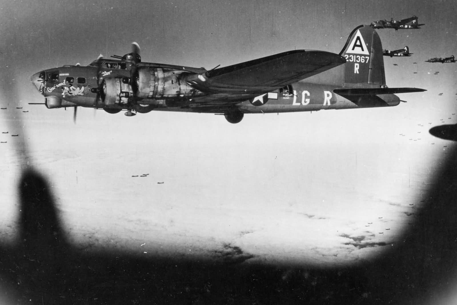 B-17G 42-31367 Chow Hound of 91st Bomb Group 322nd BS over Berlin on March 8 1944