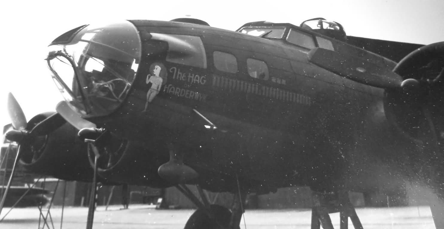 B-17 Flying Fortress nose art The Hag of Harderwyk