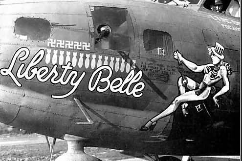 B-17 Flying Fortress nose art Liberty Belle
