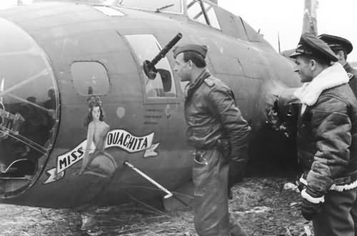 B-17F Flying Fortress Nose art Miss Ouachita