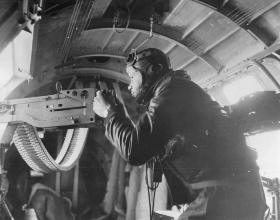Waist Gunner Aboard Flying Fortress B-17