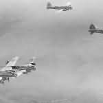 384th Bomb Group 546th Bomb Squadron B-17 Bombers in Flight Heading Towards Target 3