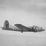 398th Bomb Group 602nd Bomb Squadron B-17 Bomber 44-6885 K8-M in Flight
