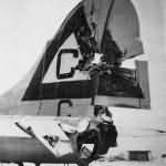 Damaged tail B-17 42-97861 Iza Vailable III 303rd Bomb Group 360th Bomb Squadron 1945