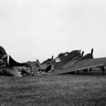 B-17 of 8th AF destroyed by premature bomb detonation 44