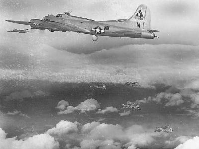 379th BG B-17G 44-8669 over Bremen 30 March 1945