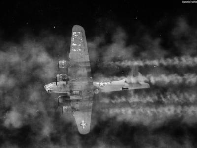 452nd BG B-17G over Germany during a Big Week raid 25 February 1944