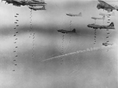 B-17 bombers of the 384th BG over Dresden 1945