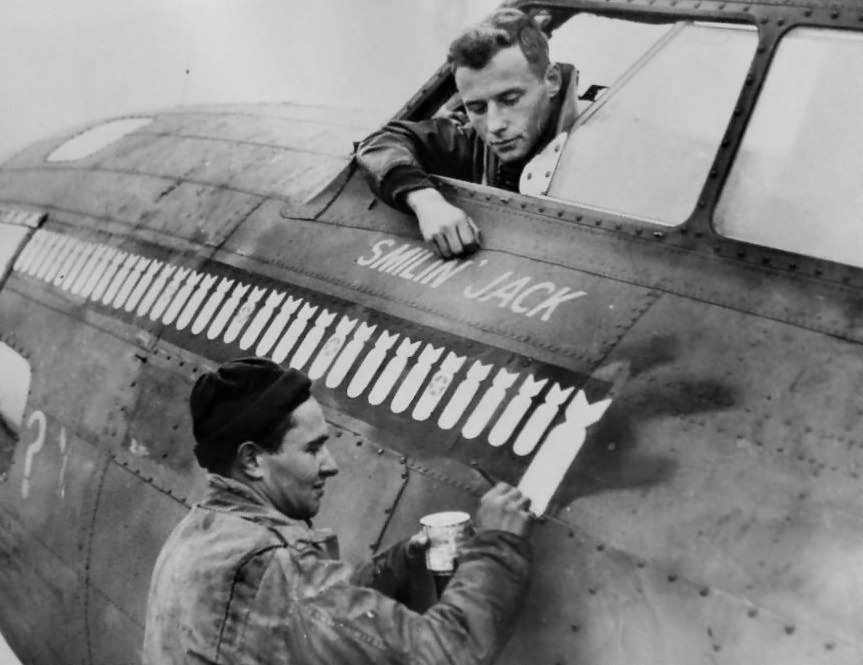 B-17F 41-24605 Knockout Dropper after 50th Mission