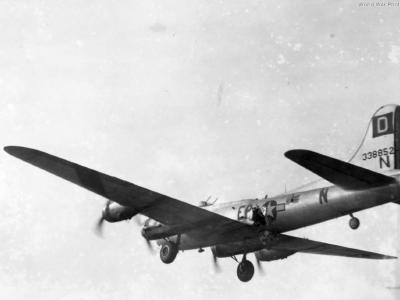 Damaged B-17G of The Bloody Hundredth