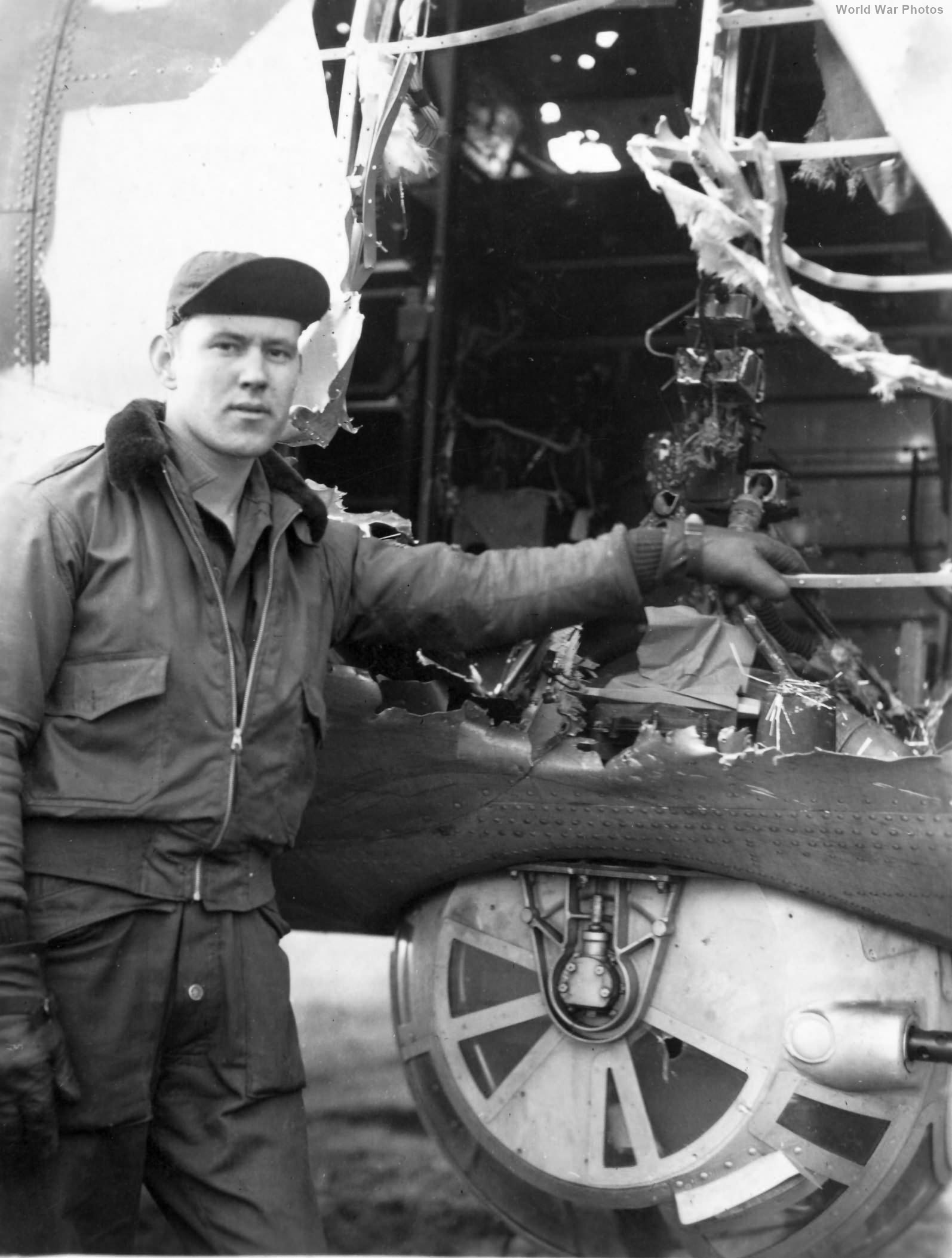 Flak damaged B-17G 43-38852 Humpty Dumpty EP-N of 351st BS, 100th BG 4