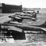 100th BG and 379th BG B-17s at 8th AF Depot 1944