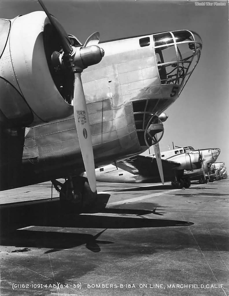 B-18A Bolos of the 38th RS at March Field, 8 April 1939