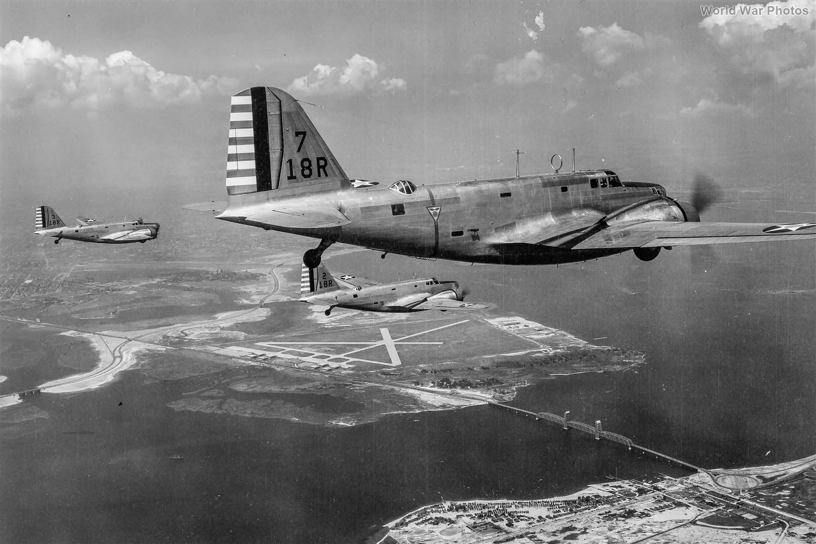 B-18A over Floyd Bennett Field, NY 4 September 1940
