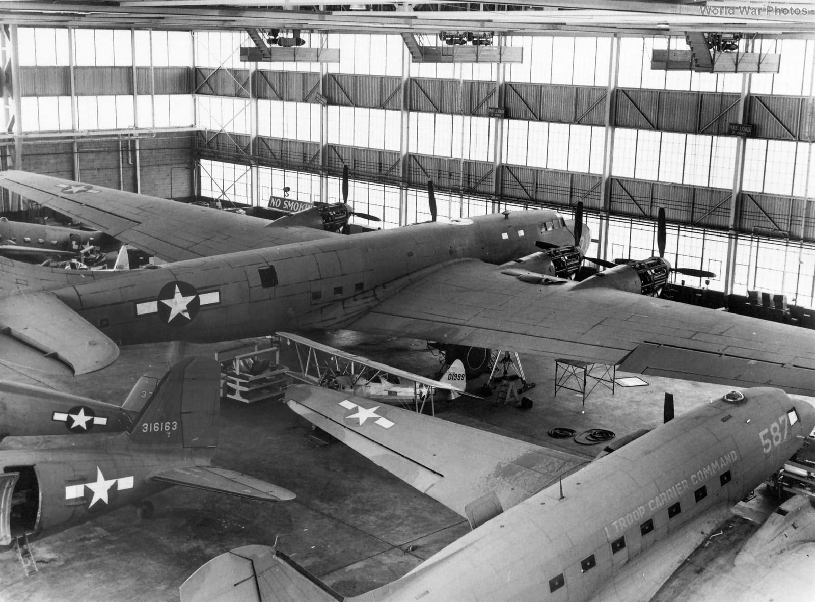 XB-19A in a hangar