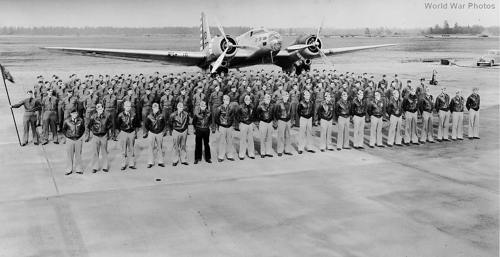 Members of 95th Bomb Squadron and B23 at McChord Field 1941 World