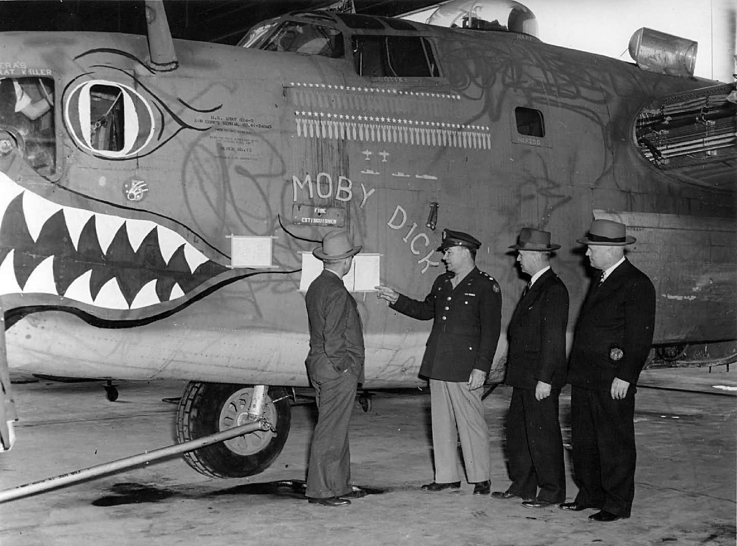 B-24D Liberator serial 41-24047 Nose Art "Moby Dick" from 90th Bo...