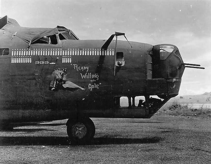 B-24D Liberator 42-41078 „Ready Willing And Able” of the 90th Bomb Group, 319th Bomb Squadron