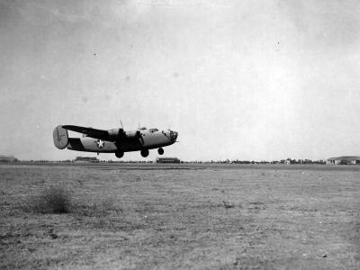 B-24D Liberator 42-40322 take off for mission