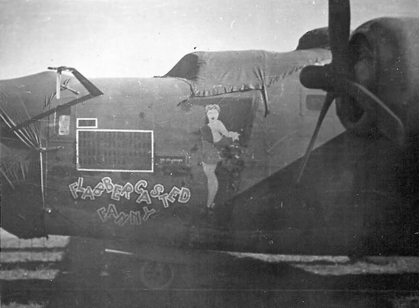 B-24H Liberator 41-29242 #46 „FLABBERGASTED FANNY” of the 451st Bomb Group, 726th Bomb Squadron, 15th AF – nose art