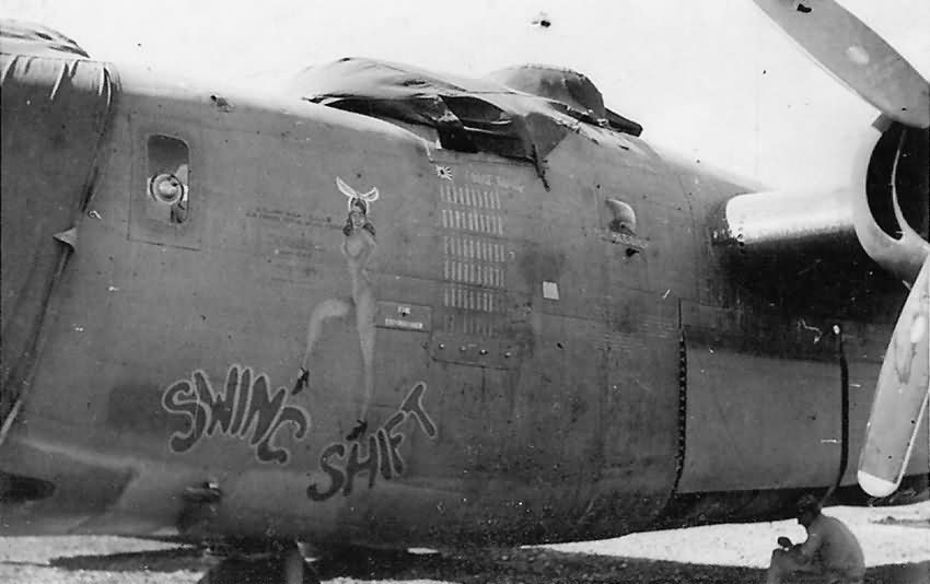B-24J Liberator 42-109940 „Swing Shift” of the 30th BG, 38th Bomb Squadron – nose art