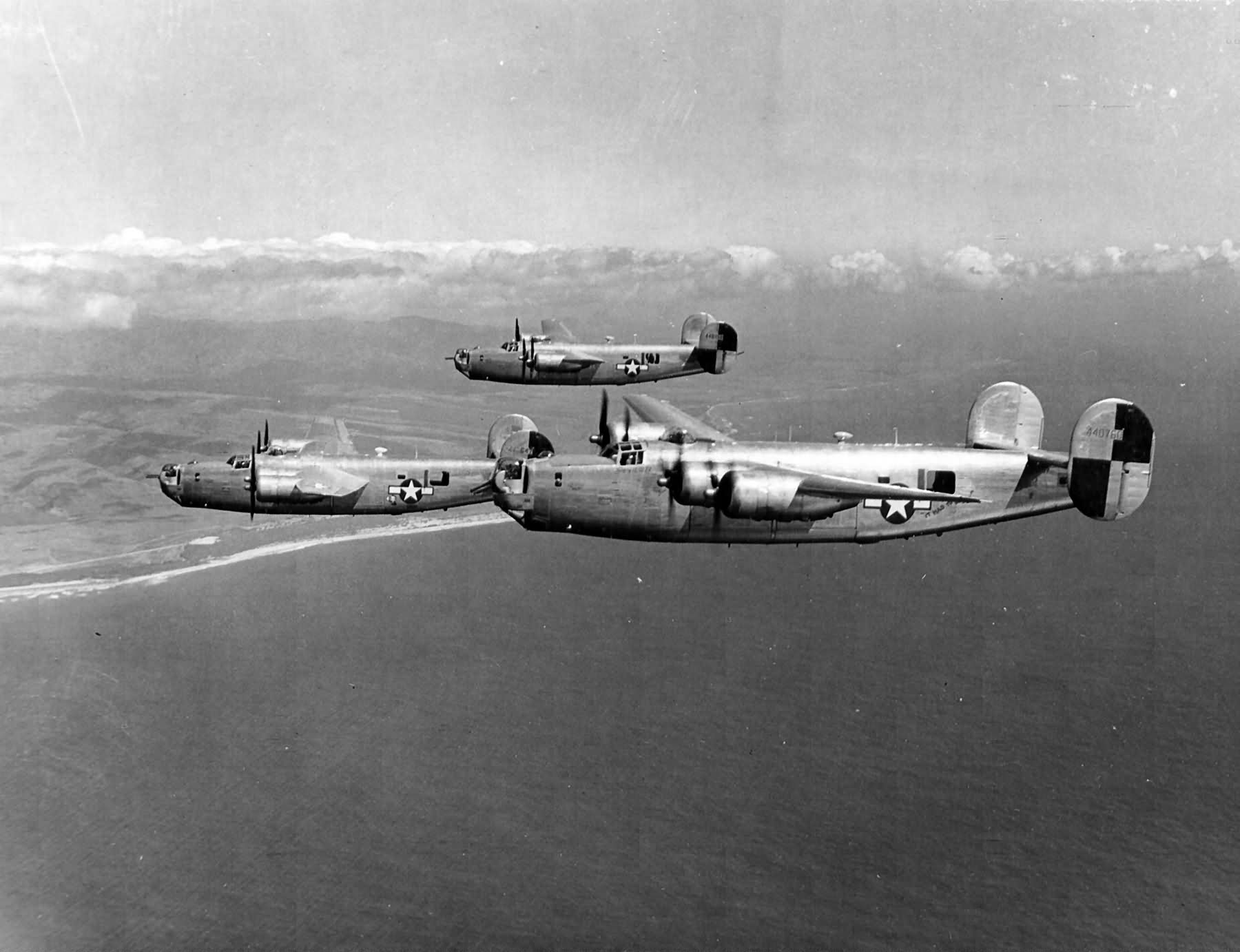 B-24J Liberator 44-40760 from the 867th Bomb Squadron, 494th BG