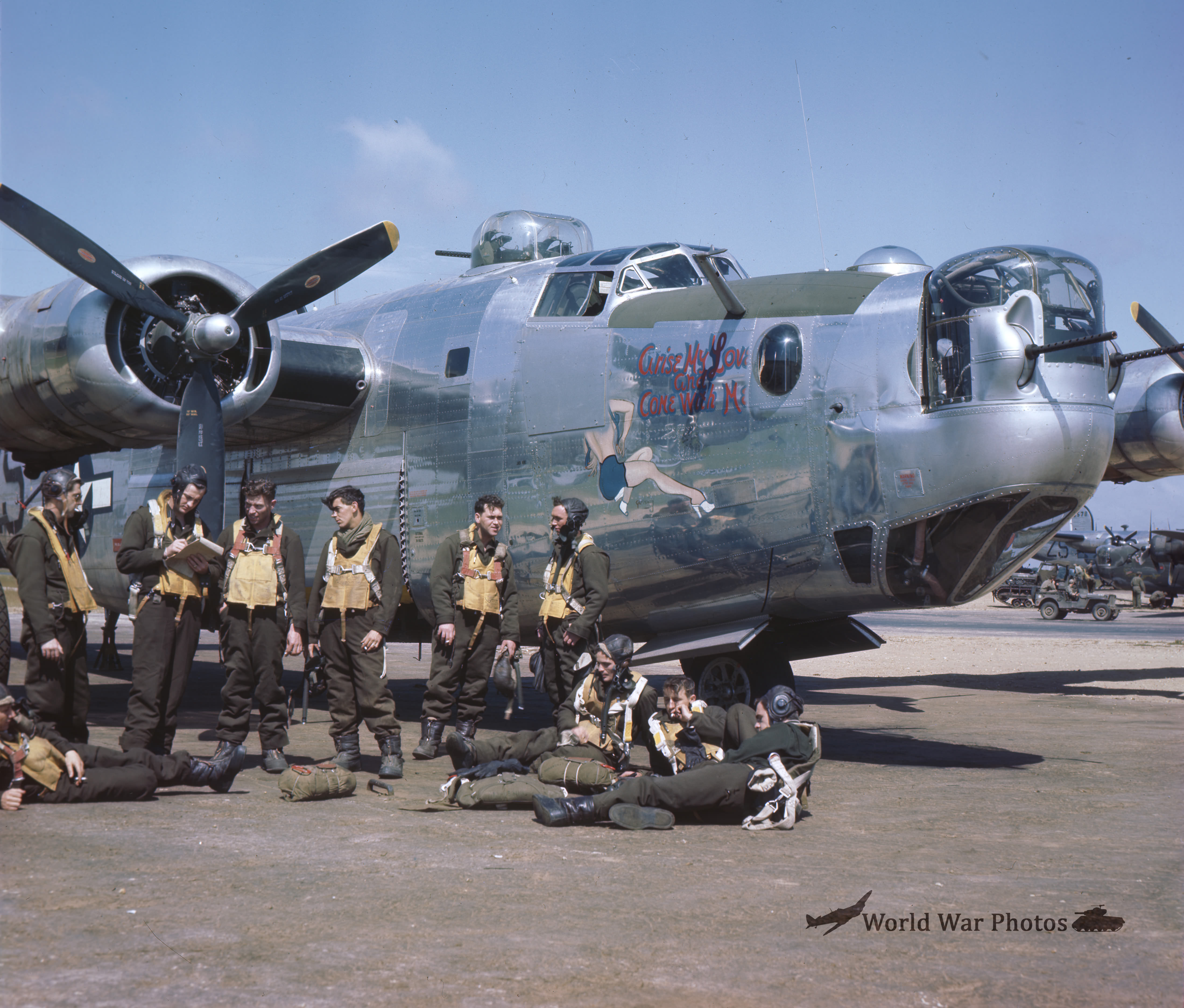 B-24 Liberator with crew