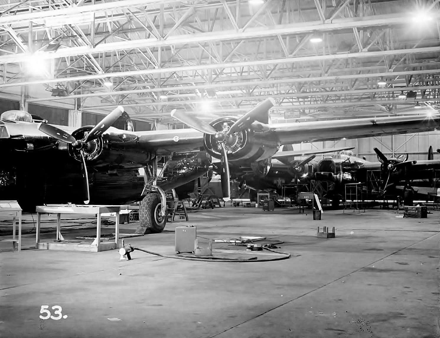 B-24 Liberator in the maintenance Burtonwood