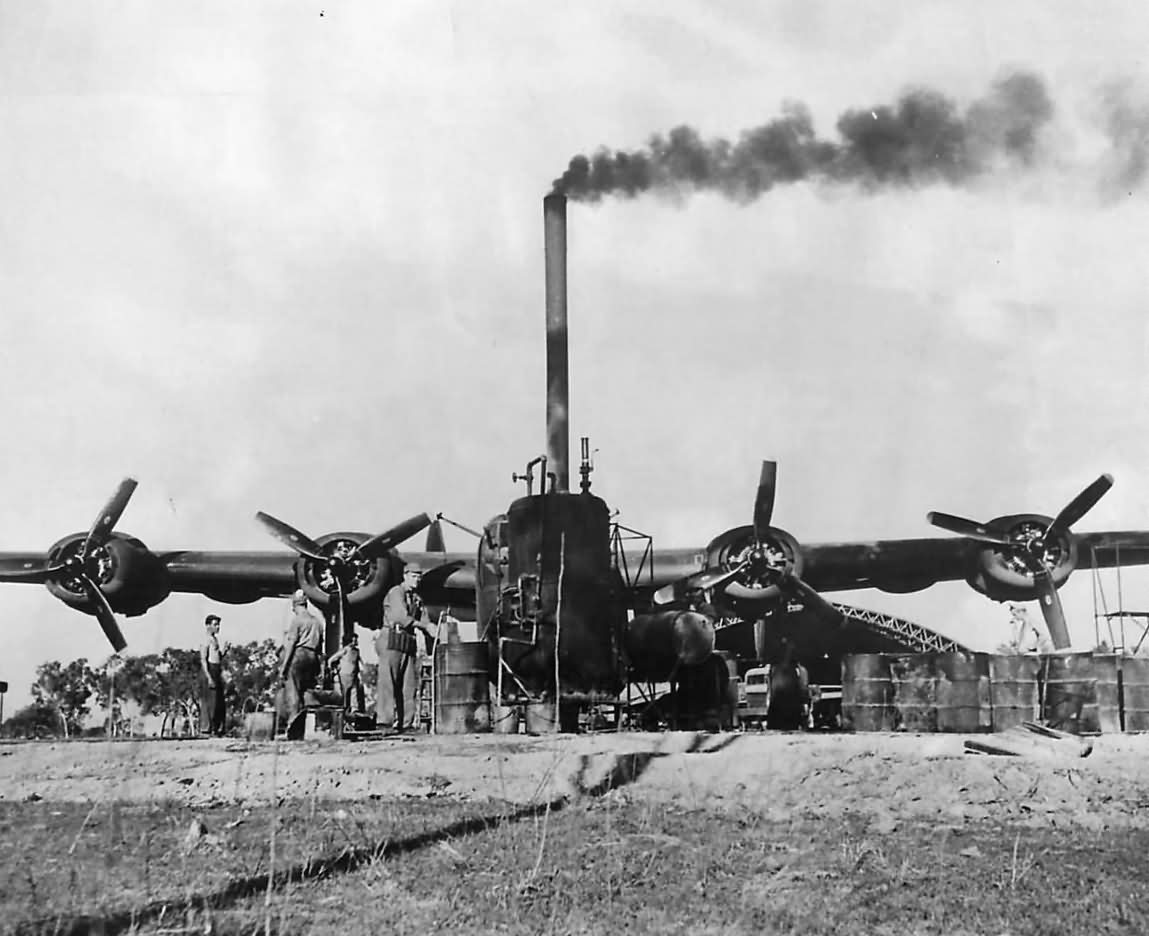 B-24 „Patches” at Townsville Airfield Depot No 4 in Australia 1943