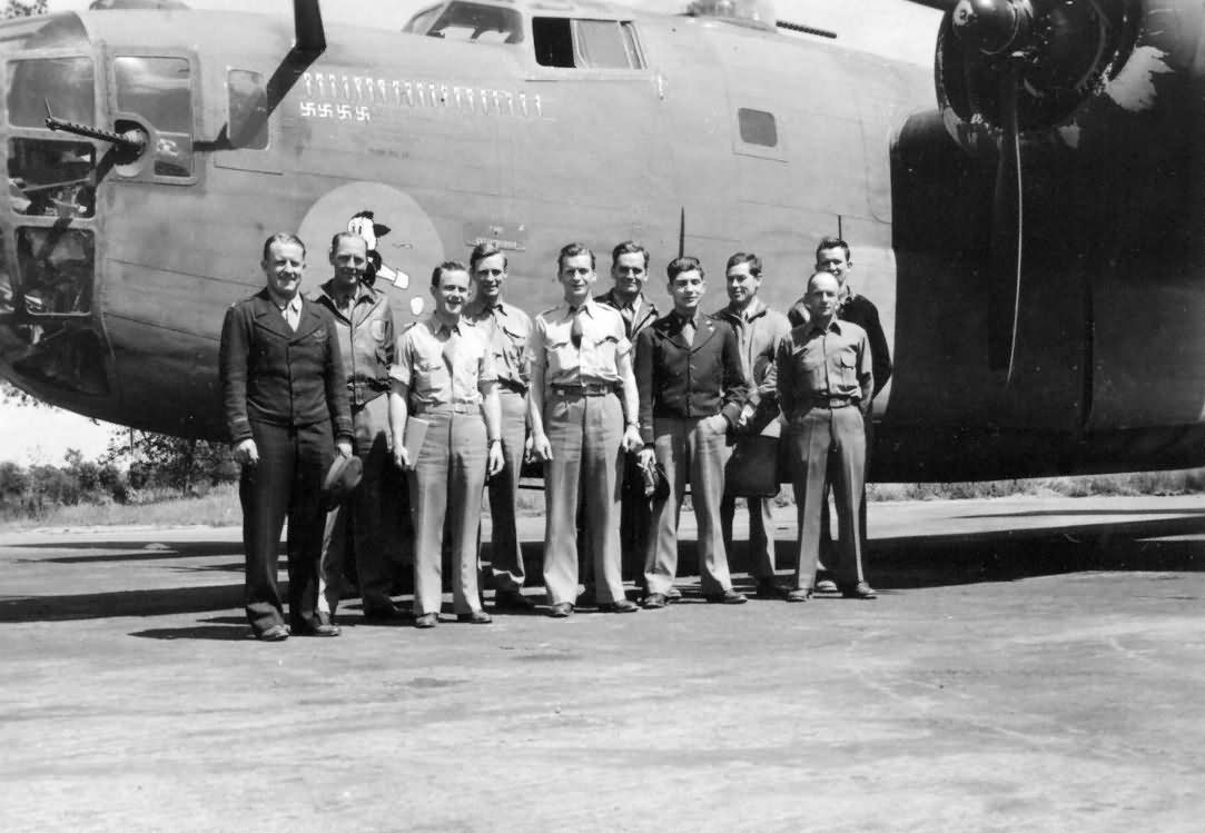 B-24 Liberator bomber Nose Art and Crew 93rd Bomb Group 8th Air Force