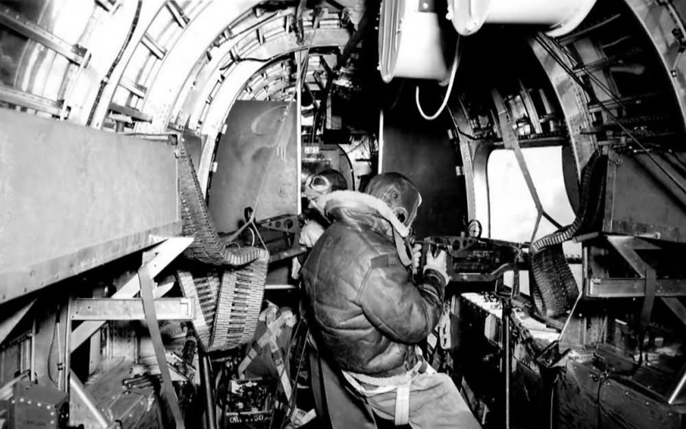 B-24 Liberator Waist Gunner In Action