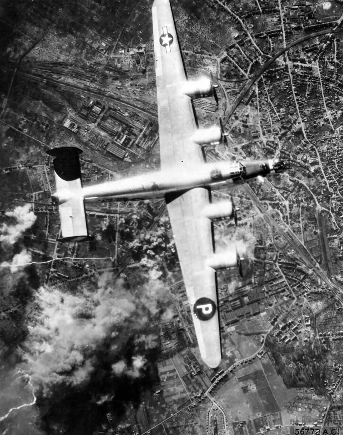 B-24 of thr 788th Bomb Squadron 467th Bomb Group in flight