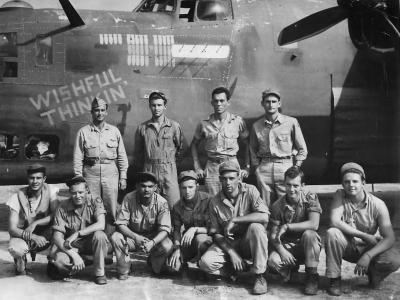 Crew by B-24D of 23rd BS, 5th Bomb Group, 13th AF