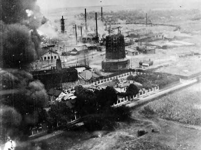 In Air B-24 Liberators during Low Level Bombing of Ploesti Oil Refineries
