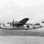 Liberator GR Mk VI KG869 code ZZ-K of No 220 Squadron RAF based at Lagens Azores in flight off Terceira