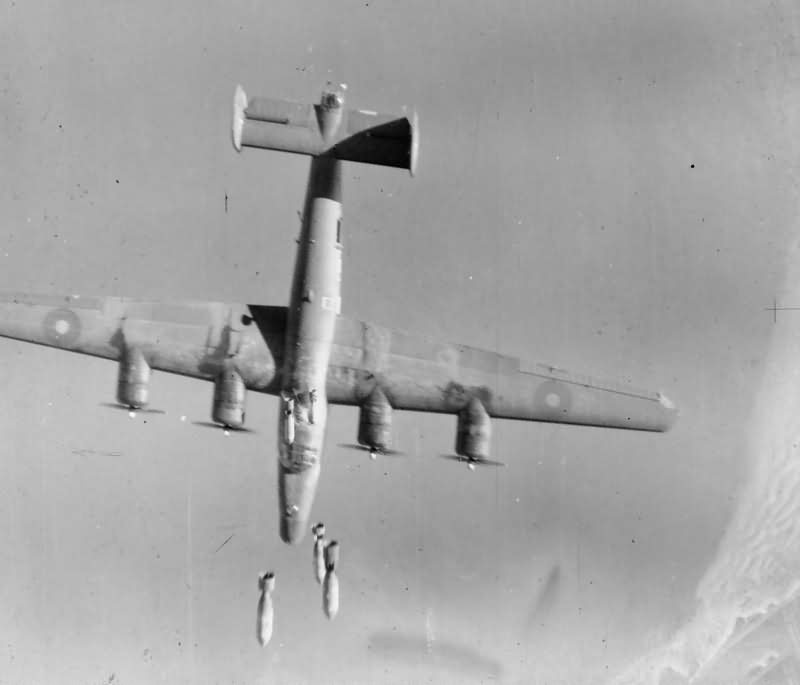 bombs hit Liberator B Mk VI KK320 of No 37 Squadron during raid on the Monfalcone Italy 16 March 1945