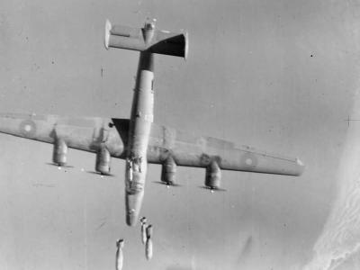 bombs hit Liberator B Mk VI KK320 of No 37 Squadron during raid on the Monfalcone Italy 16 March 1945