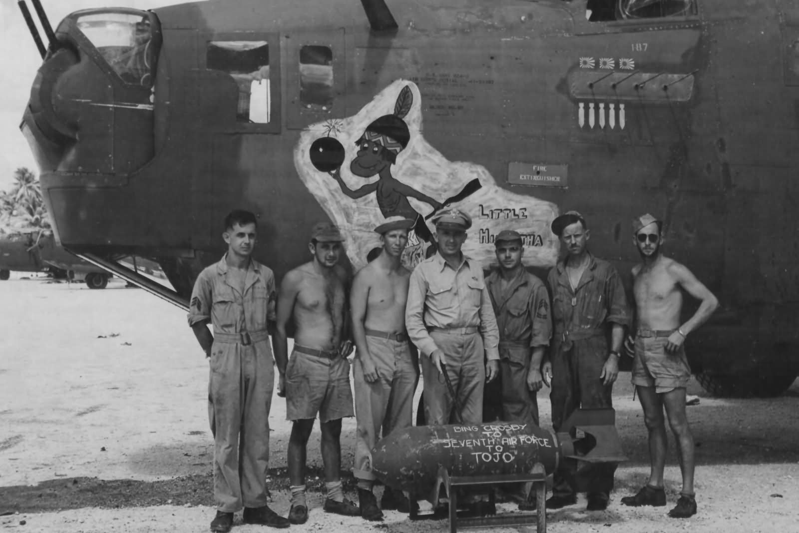 B-24D Liberator Little Hiawatha 11th Bomb Group Nose Art