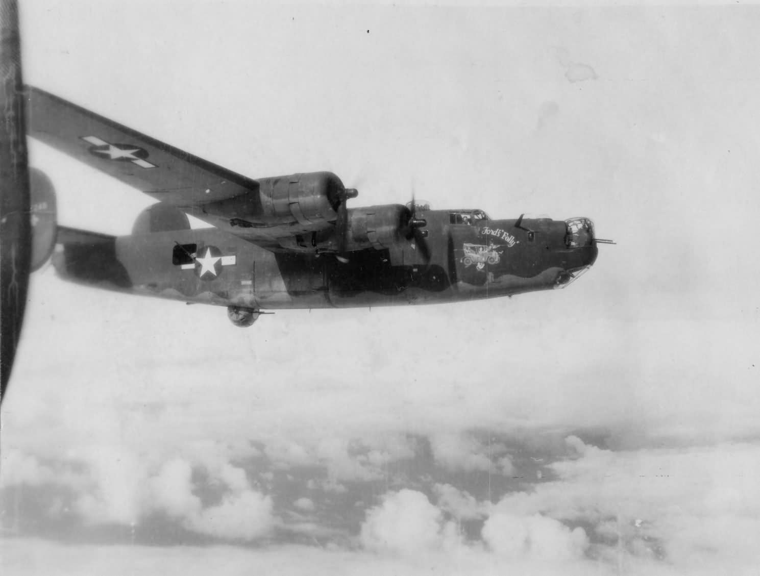 B-24 Liberator in Flight 455th Bomb Group Fords Folly 42-52249