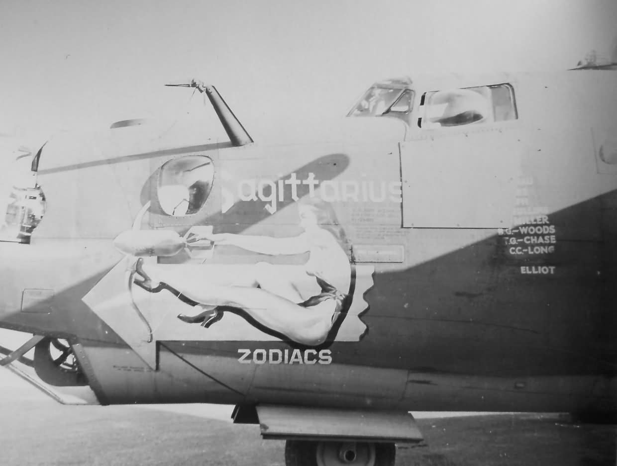 B-24H Liberator Nose Art Sagittarius Zodiacs