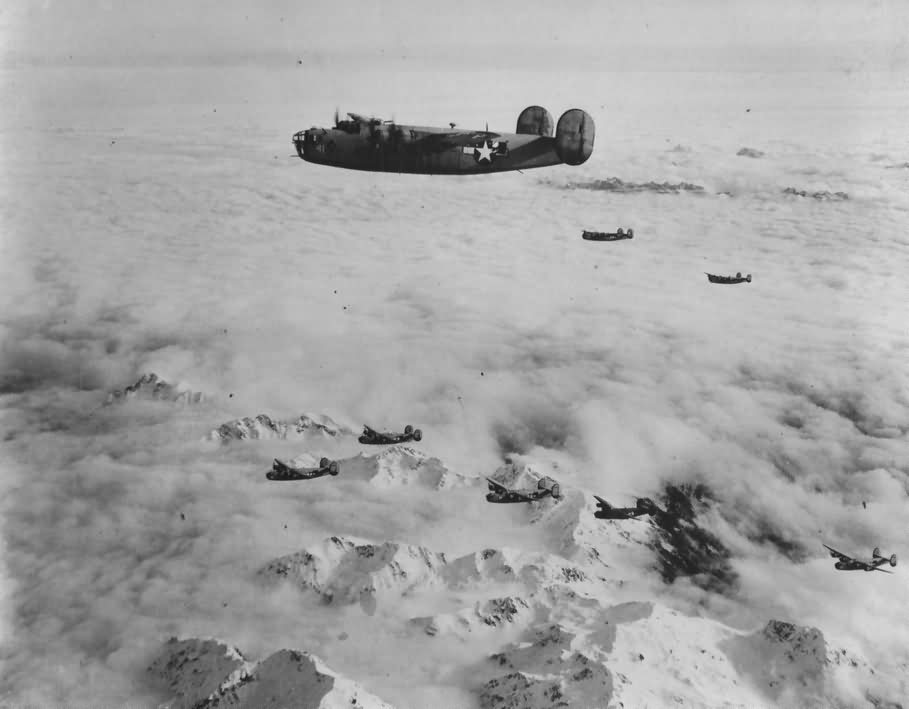 B-24 Liberators Over The Alps Germany May 1944