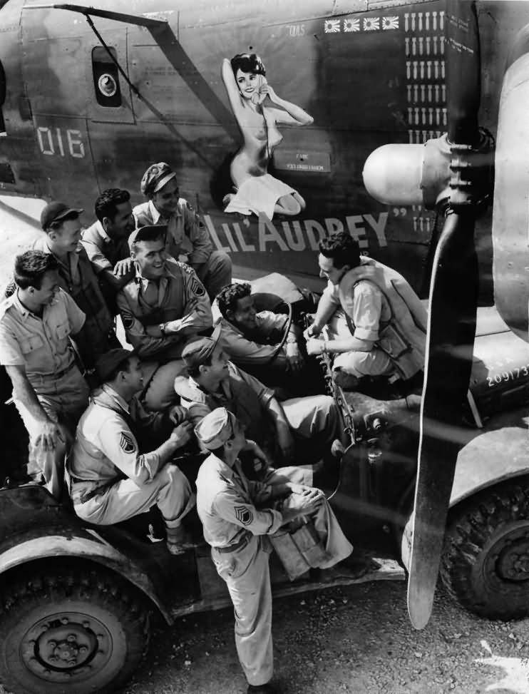 B-24 Liberator crew by 100 Mission 11th Bomb Group