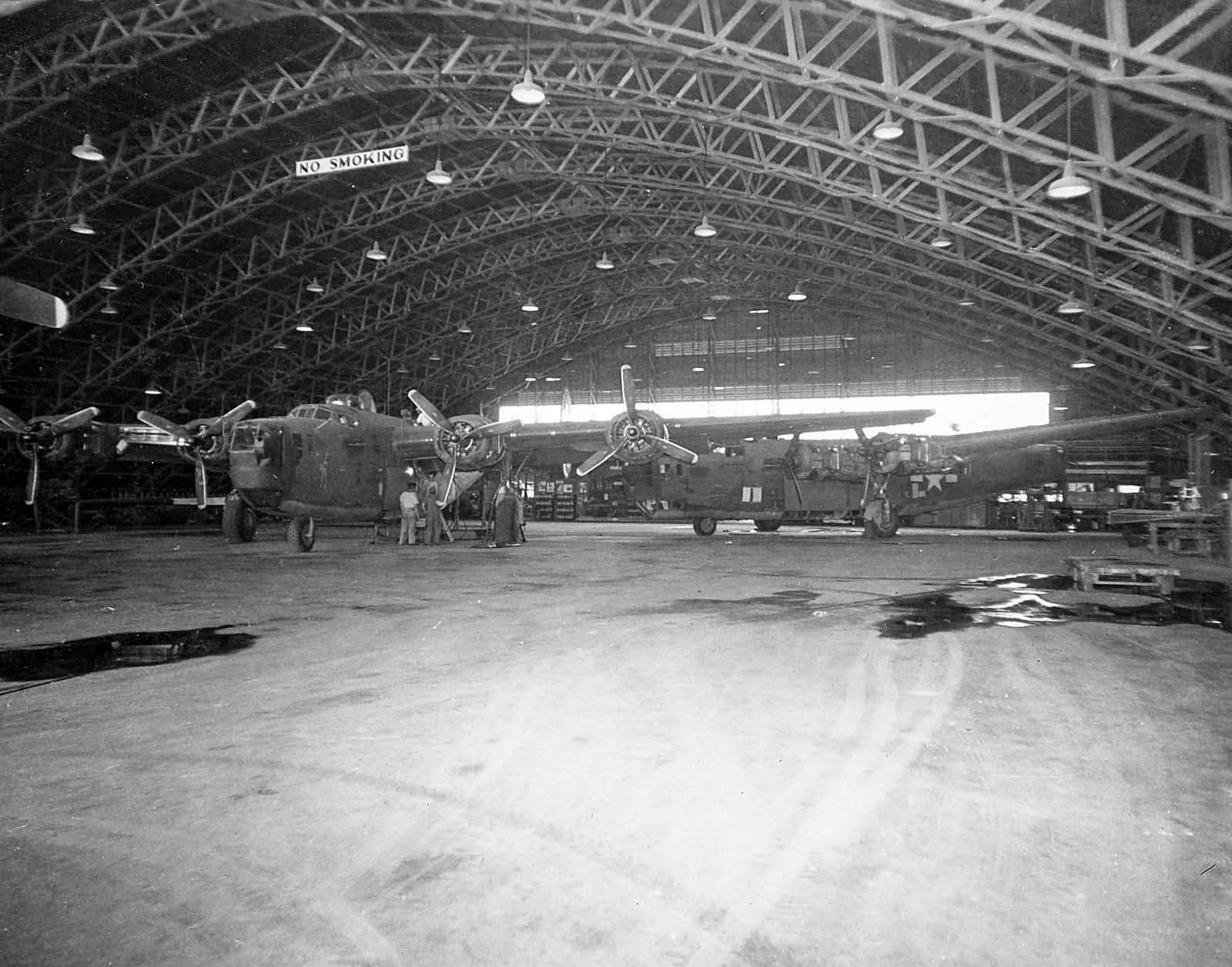 5th Air Force B-24 Under Repairs at Townsville Australia February 1944