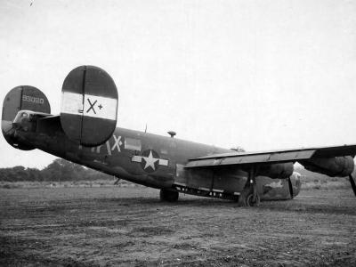 B-24H serial 42-95020 code MK-X+ of the 701st BS 445th BG 13 July 1944
