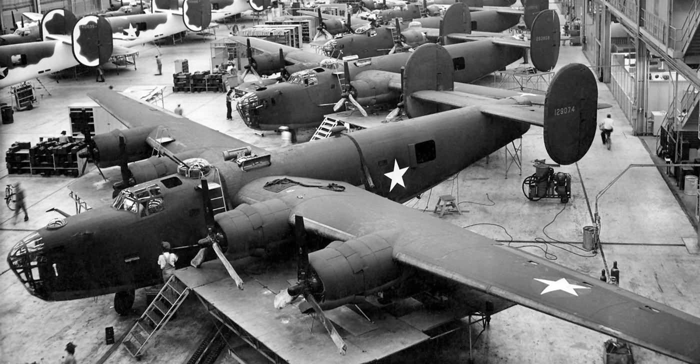 B-24 Liberator assembly Line Fort Worth Texas