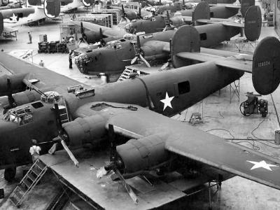 B-24 Liberator assembly Line Fort Worth Texas