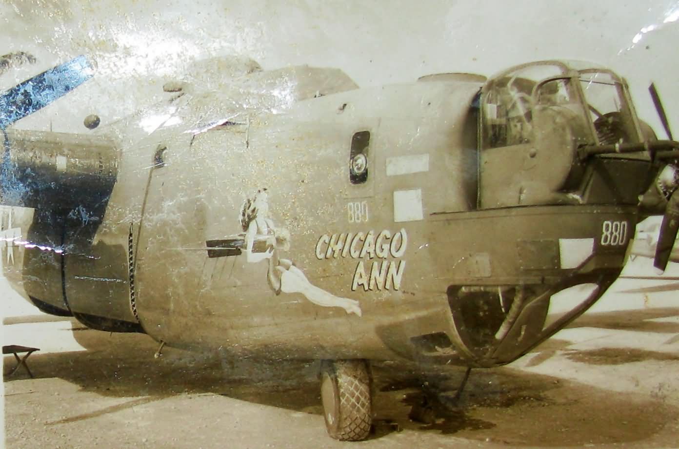 B-24 Chicago Ann from 11th Bomb Group, 26st Bomb Squadron. 7th AF