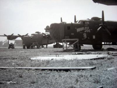 B-24 Liberator Base Spinazolla Italy 454th Bomb Group 738th Bomb Squadron 15th AF nose art Hairless Joe